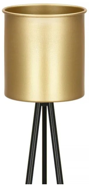 SPRINGOS Kvetináč so stojanom 45 cm, zlatý SPRINGOS VIKKY