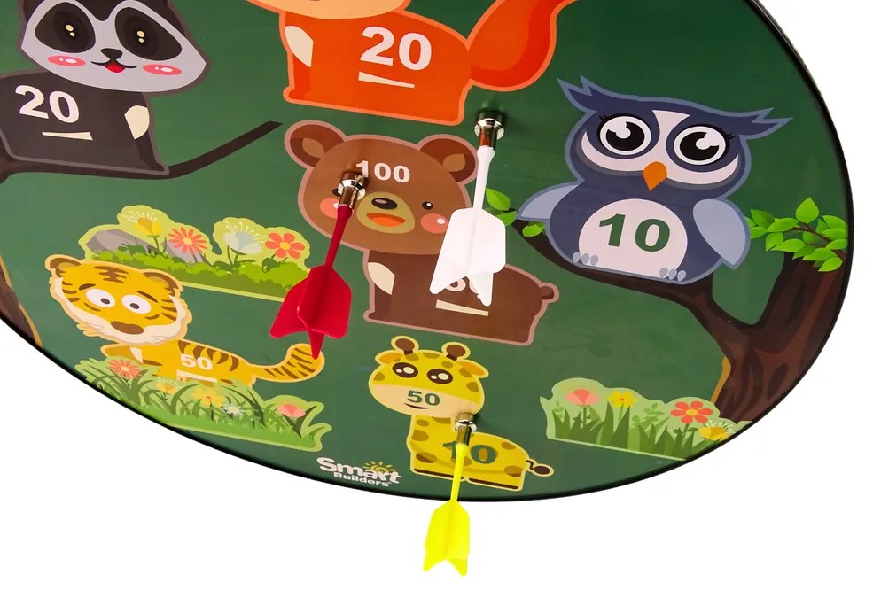 LEAN TOYS Arkádová šípková magnetická hra - zvieratká