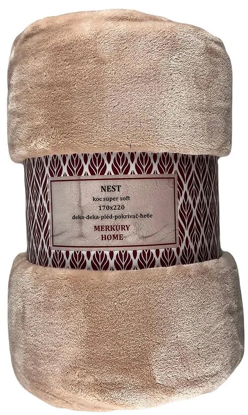 Deka Nest Super Soft svetloružová 170x220 Merkury Home