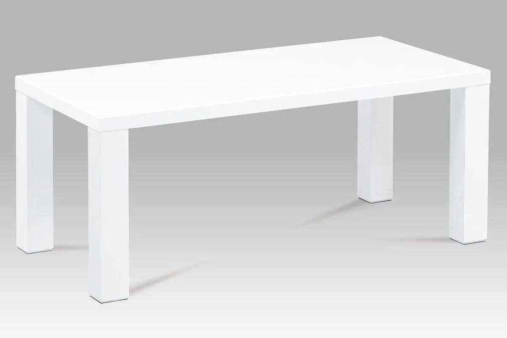 konferenčný stolík, 120x60x50cm, vysoký lesk biely