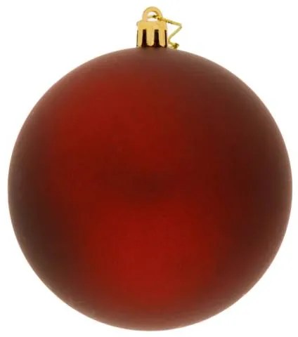 DECOLED Plastová guľa, 10 cm, bordová, 6x matná
