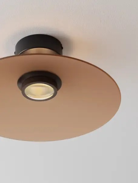 LED čierno-moca hnedé dizajnové stropné svietidlo Polifemo 40