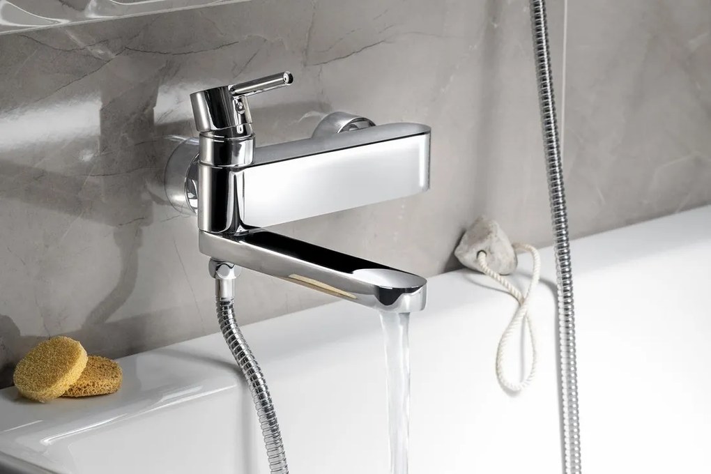 Sapho Sapho, RHAPSODY vaňová batéria s pripojením do podlahy, výška 1077 mm, čierna matná, R5018B