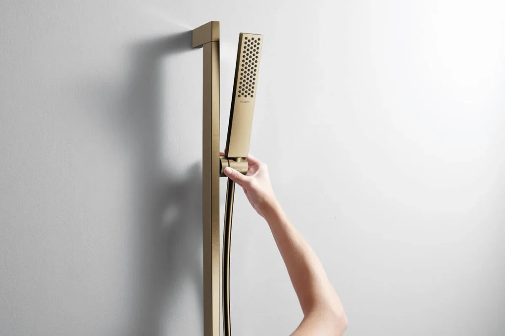 Hansgrohe Pulsify E, tyčová ručná sprcha 100 1jet EcoSmart+, kartáčovaný bronz, HAN-24321140