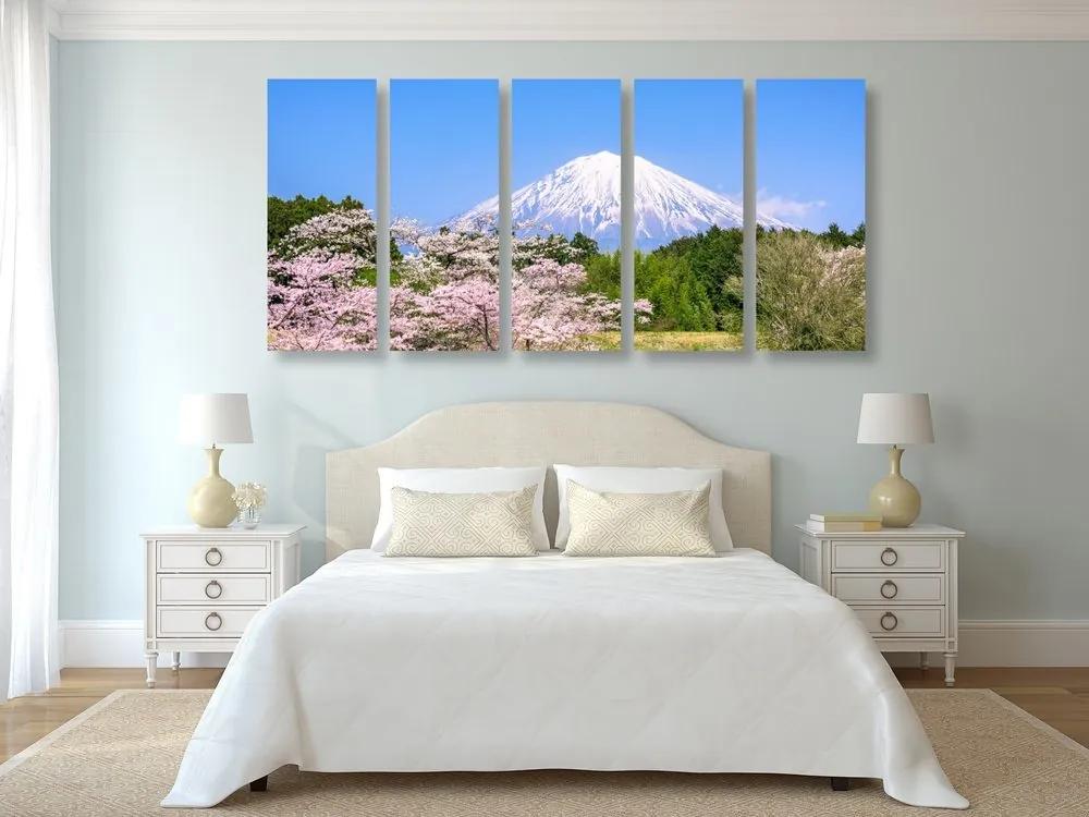 5-dielny obraz sopka Fuji - 200x100