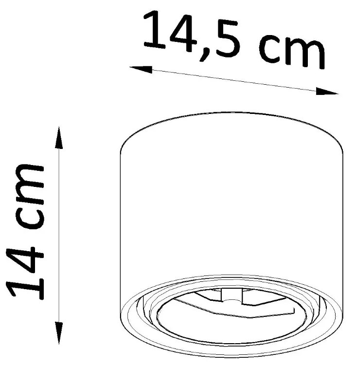Stropné svietidlo Kalu, 1x biele kovové tienidlo