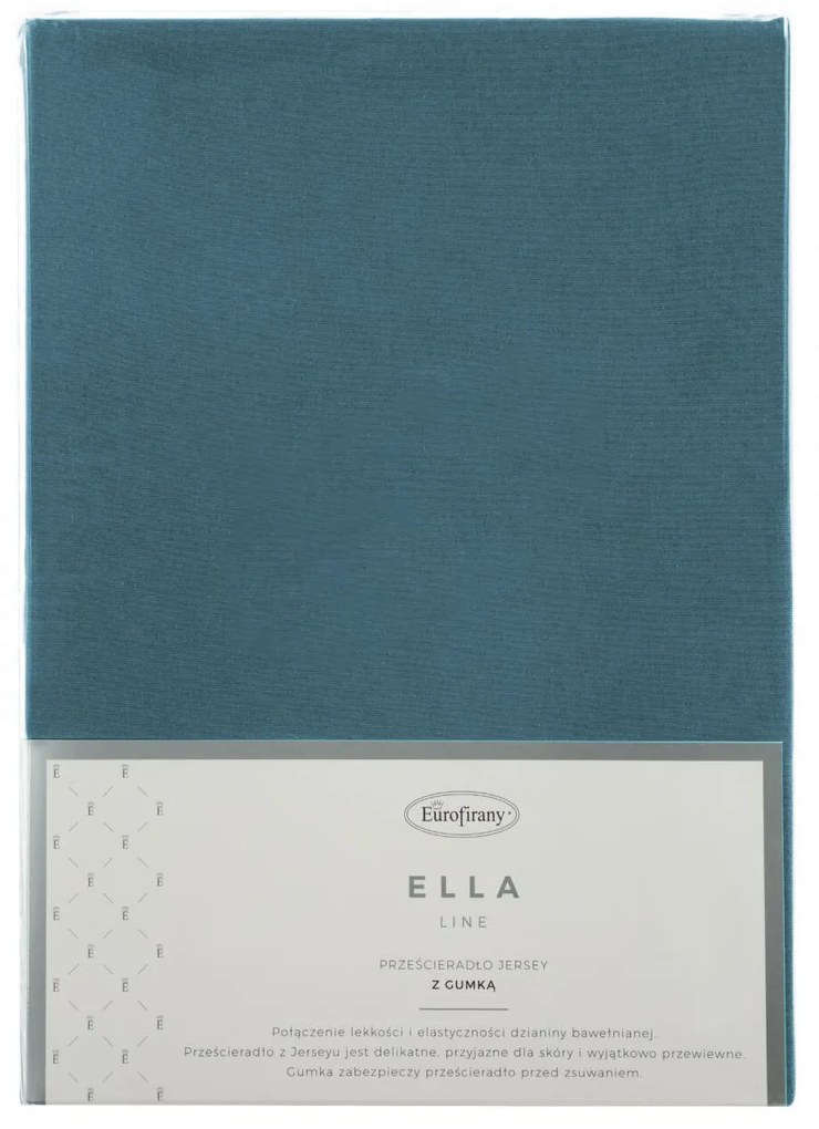 BAVLNENÉ PRESTIERADLO S GUMOU ADELA 220X200X25 CM TMAVOTYRKYSOVÁ