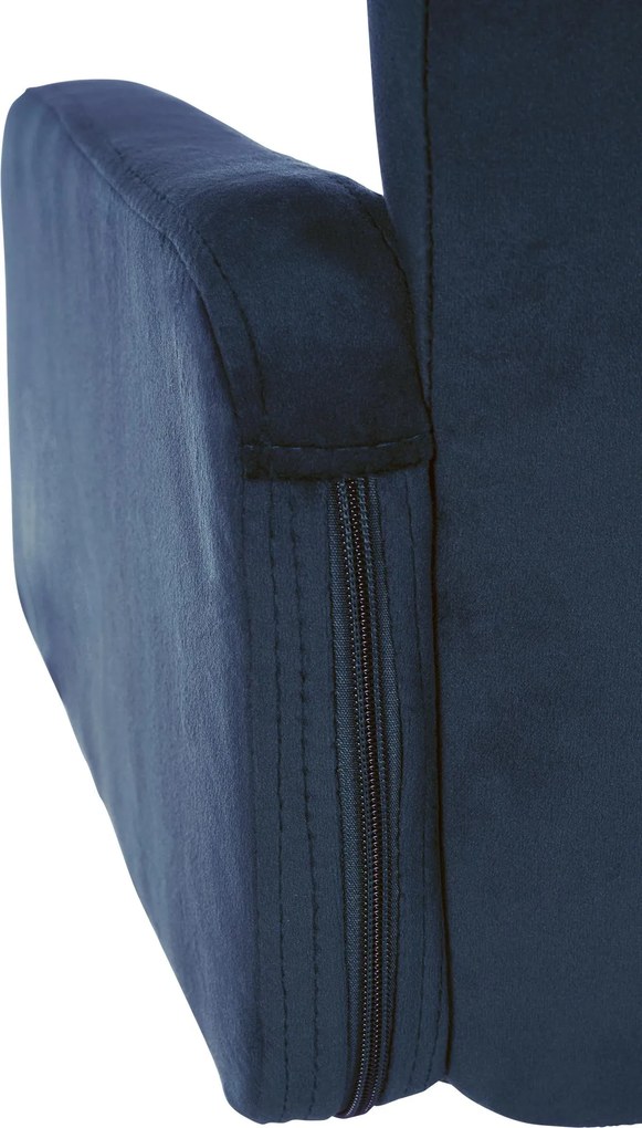 Barová stolička Los Angeles - zamat, biely rám - blue