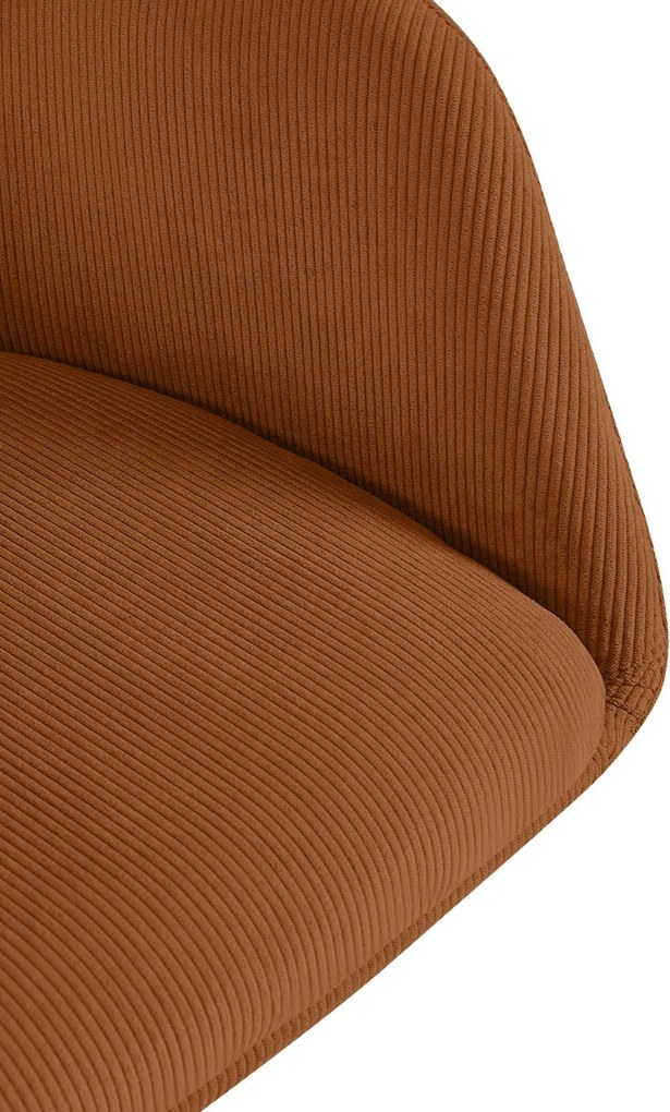 Jedálenská stolička Olema látka cord - oranžová