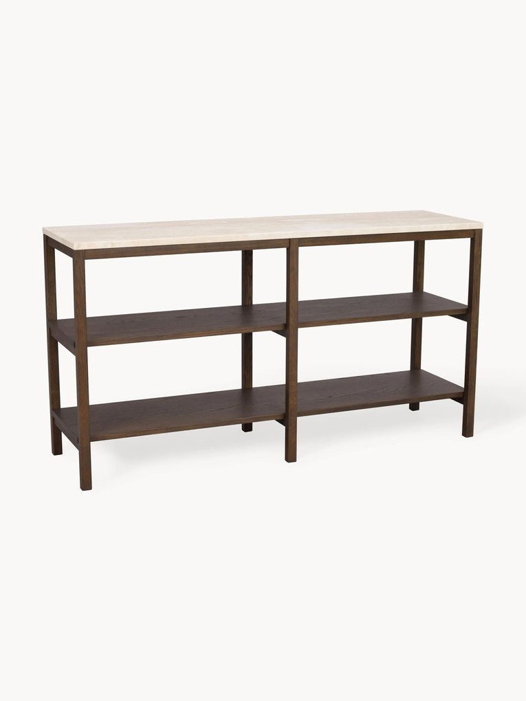 Regál z dubového dreva's travertínovou doskou Orwel