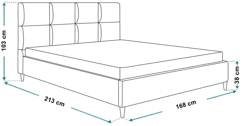 Čalúnená manželská posteľ PIERCE 160 x 200