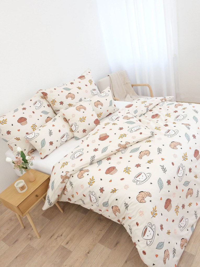 II. akosť Bavlnené obliečky Renforcé - Jesenná káva