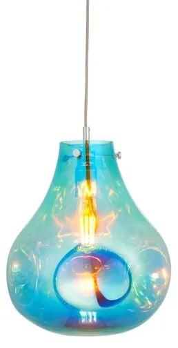 Endon 99791 - Luster na lanku EUROPA 1xE27/10W/230V modrá