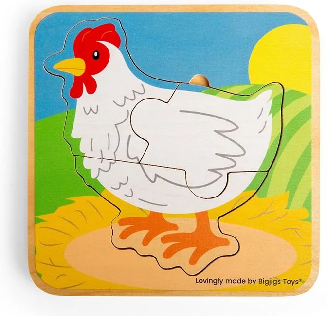 Bigjigs Toys Puzzle Životný cyklus sliepky