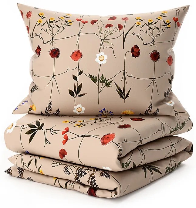 Mikroplyšové obliečky HERBAR béžové Rozmer obliečky: 70 x 90 cm | 140 x 220 cm