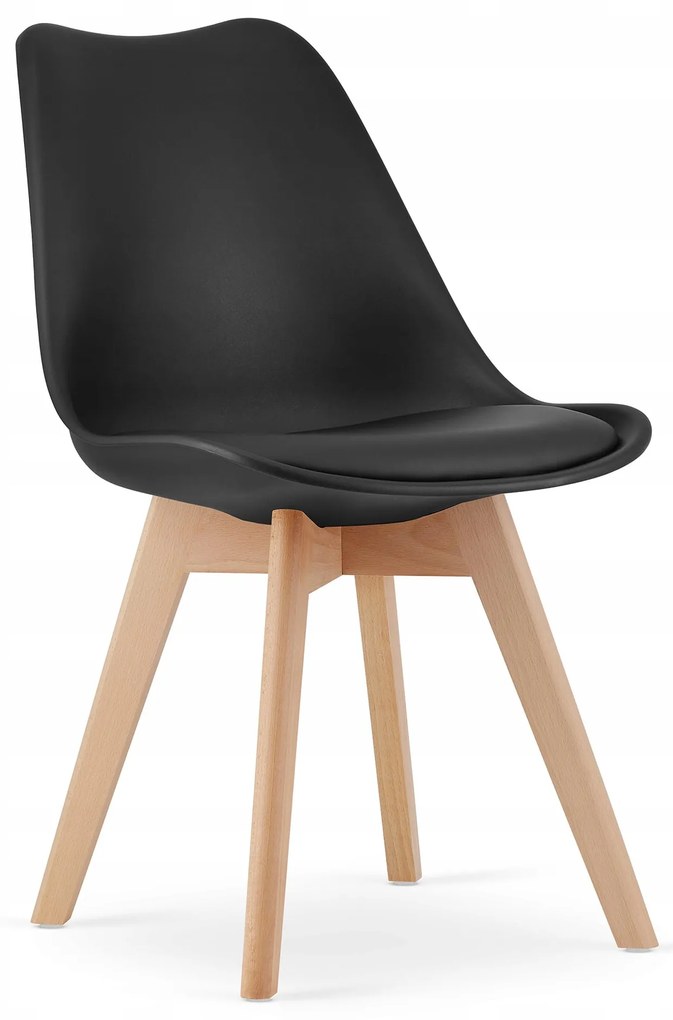 Čierny jedálenský set 1 + 4, stôl MADO CRAFT 120x80 + stoličky BALI MARK čierna