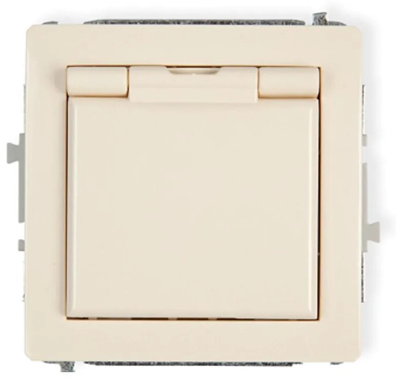 Zásuvka proti striekajúcej vode béžová D DGPB-1Z