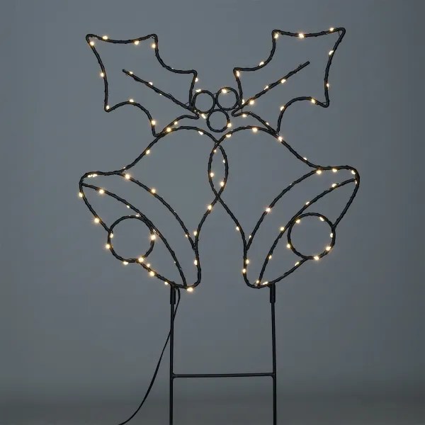 Brilagi - Vonkajšia vianočná LED dekorácia LED/3xAA IP44 55x32 cm zvončeky