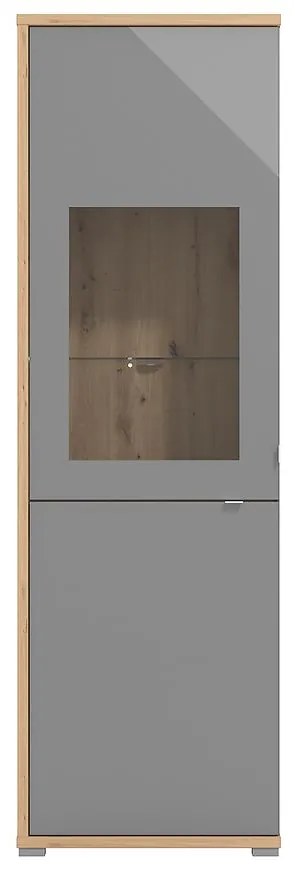 Vitrína Andora 1KVS1 sivá 11011372