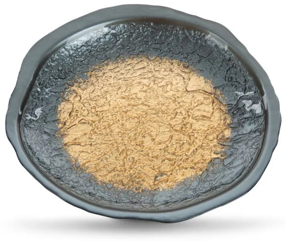 Dekoračný tanier ABI 01 oceľový / zlatý