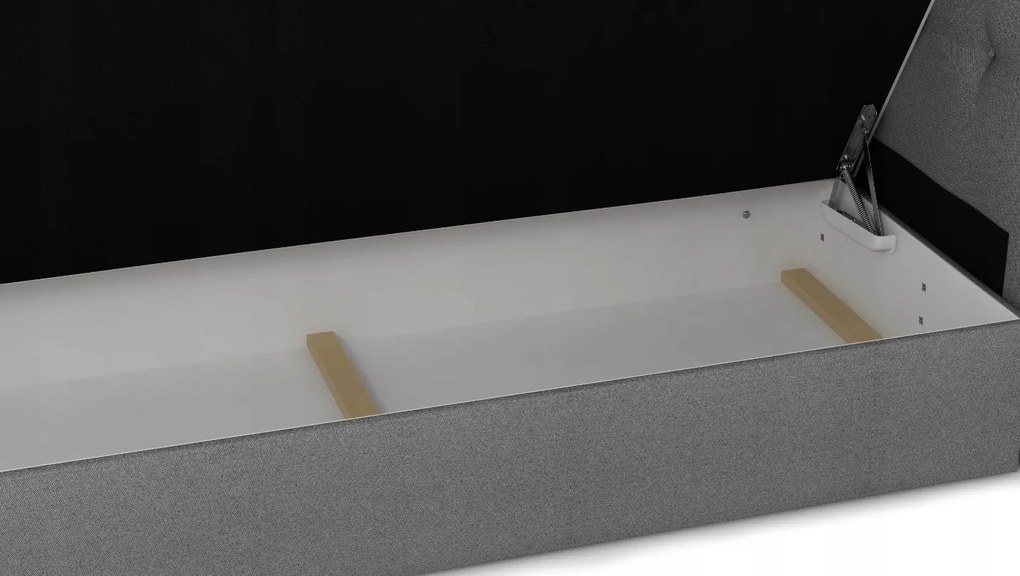 Posteľ boxspring ALLEGRA 140 x 200 cm; svetlosivá