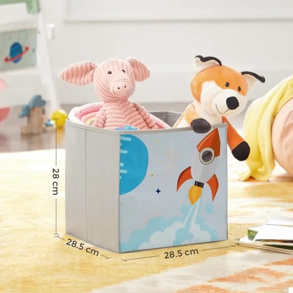 Detská knižnica s látkovými boxmi ANET biela