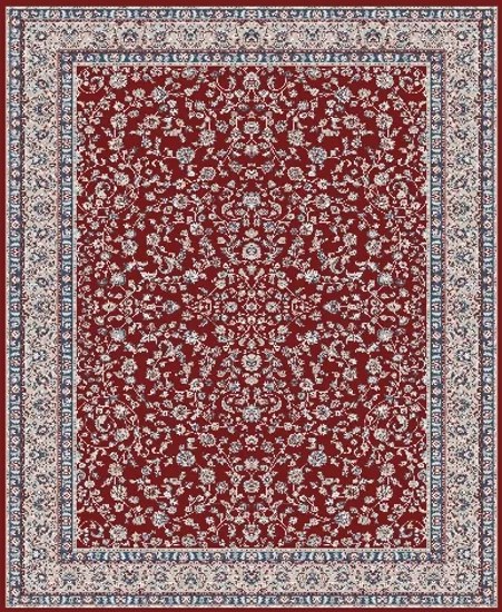 Koberec Jasmin 9870 RED – červený s orientálnym vzorom Rozmer: 80x150 cm