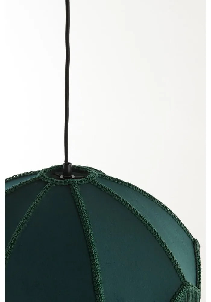 Závesné svietidlo v petrolejovej farbe s textilným tienidlom ø 50 cm Malacia – Light &amp; Living