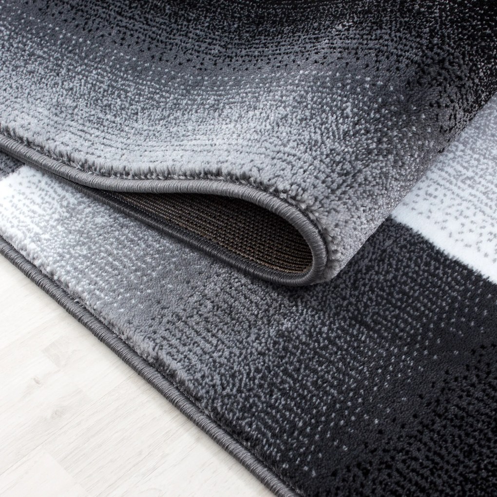 Kusový koberec Miami 6560 Black, 160x230, šedá, chodba / predsieň, Ayyildiz