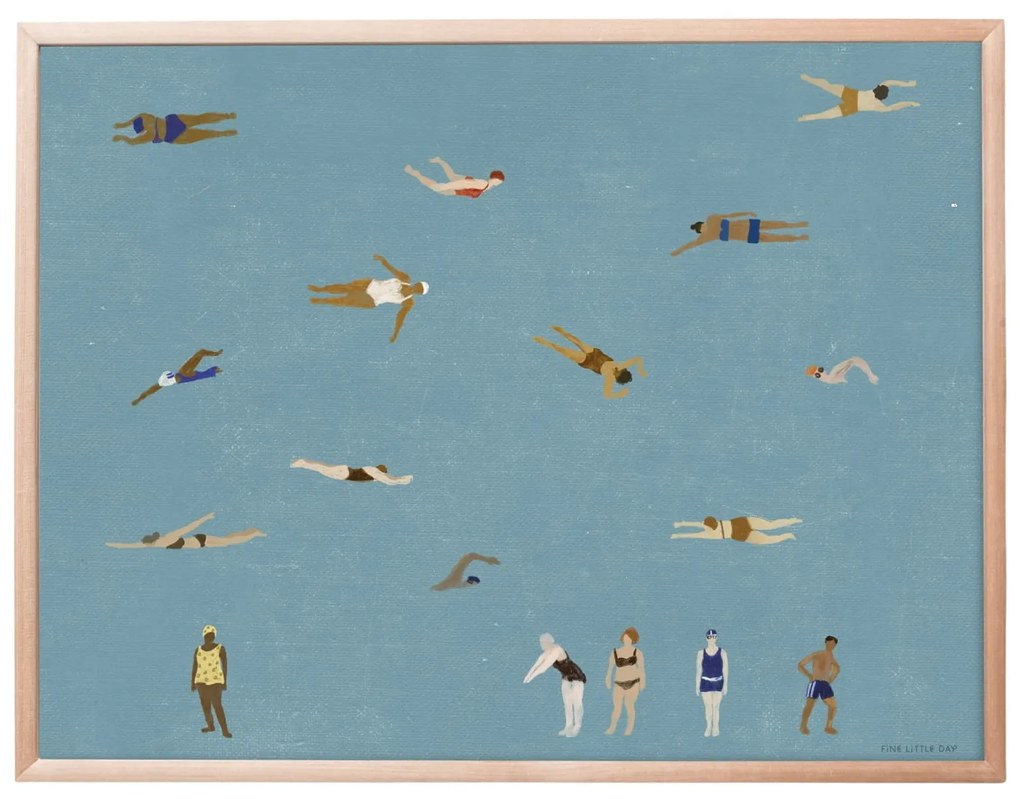Fine Little Day Plagát Swimmers 40x50 cm