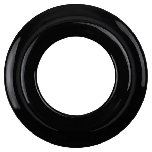 Elhard Veľký okrúhly keramický rámček jednoduchý, čierny KV3001B