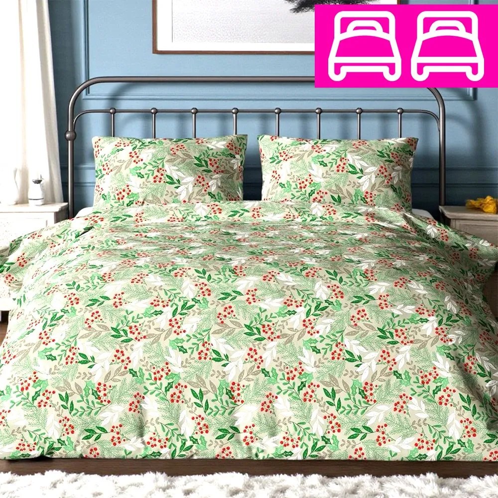 Bavlnené obliečky BRES GREEN 4-dielna sada 140x200 cm