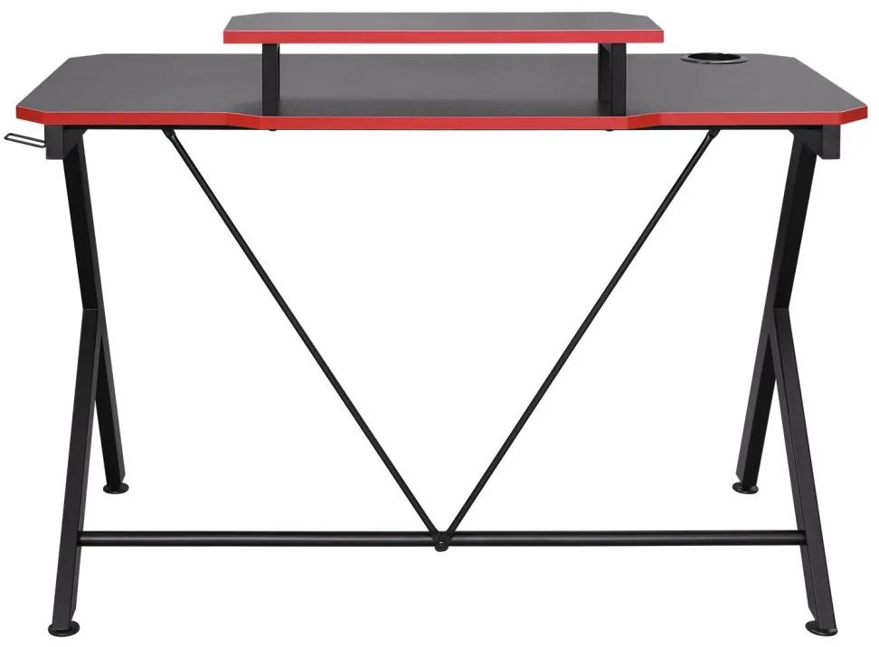 IDEA nábytok Herný stôl LAS VEGAS čierna/červená