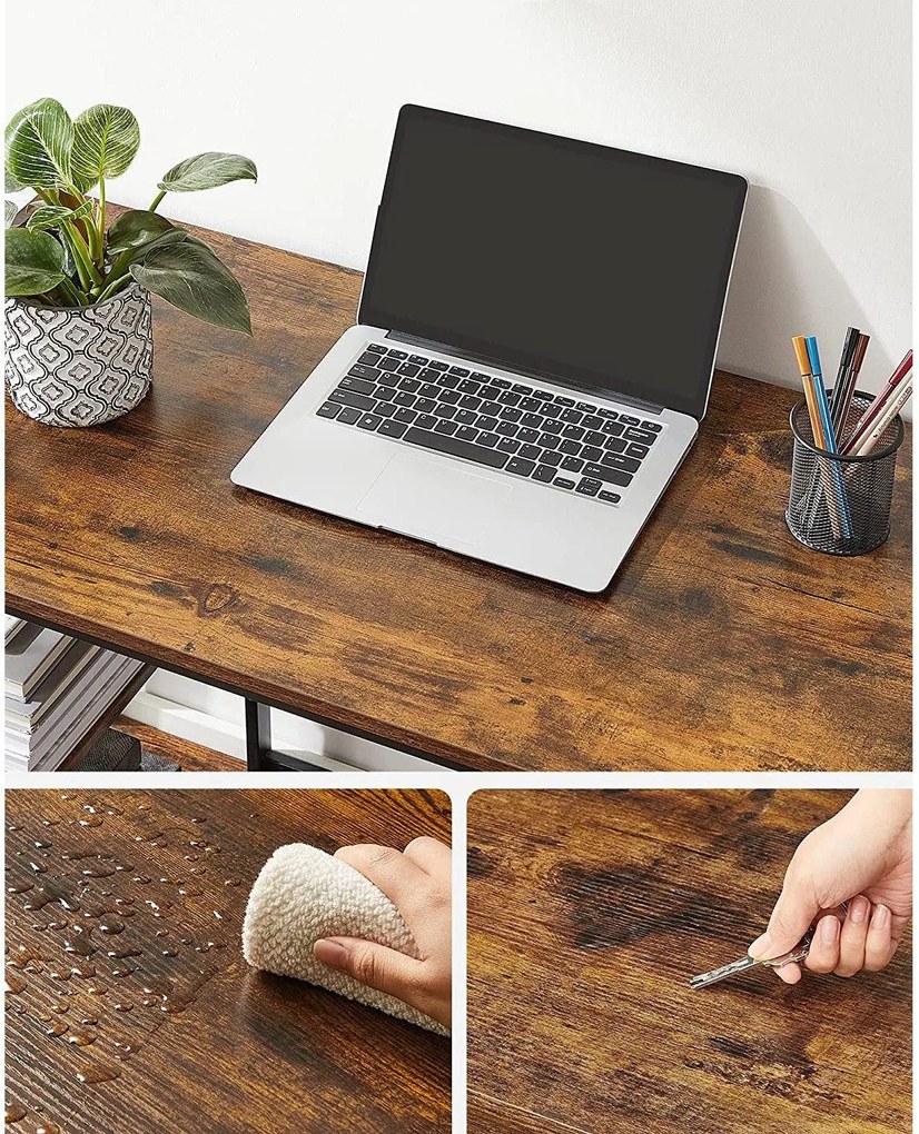 PC stôl s úložným priestorom, 2-úrovňovou ľavou alebo pravou policou