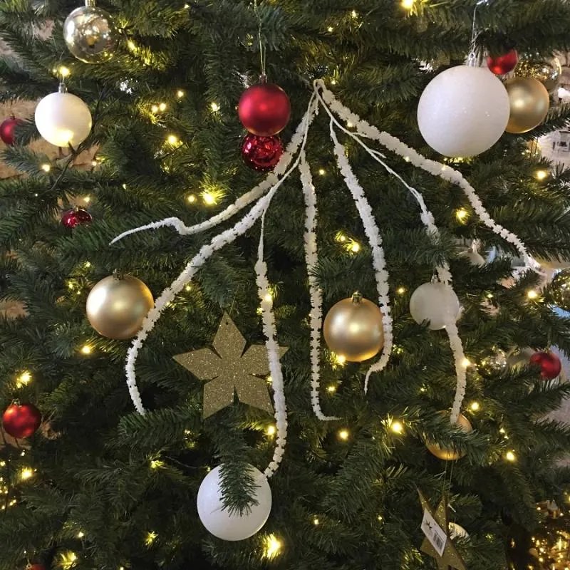 DECOLED Vánoční přízdoba 100 cm, bílá, PVC, IP44 venkovní