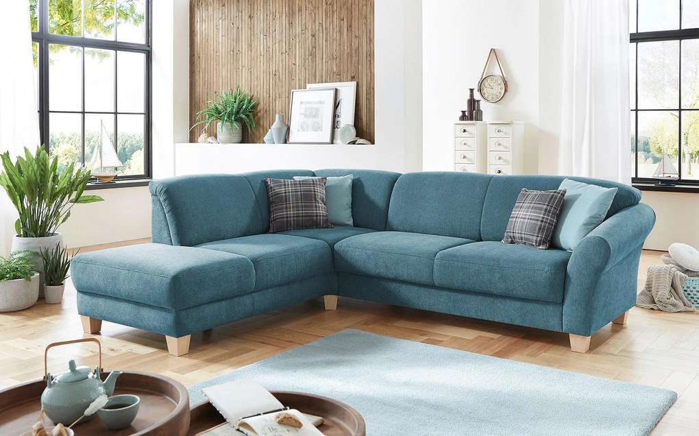 XXXLutz ROHOVÁ SEDAČKA, textil, petrolejová Sit & More - Sedačky - 000144005314