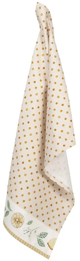 Bavlnená kuchynská utierka s citróny a bodkami Lemons & Leafs - 50 * 85 cm