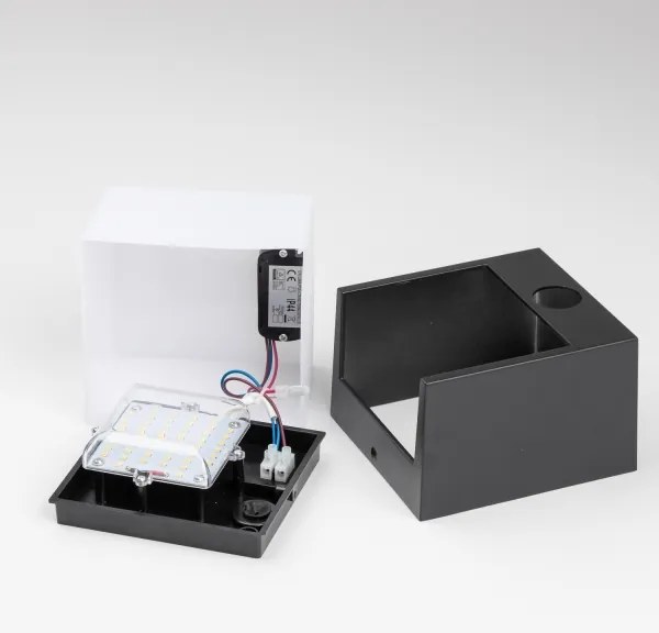 Brilagi-LED Vonkajšie nástenné svietidlo so senzorom TERNI LED/12W/230V čierna IP44