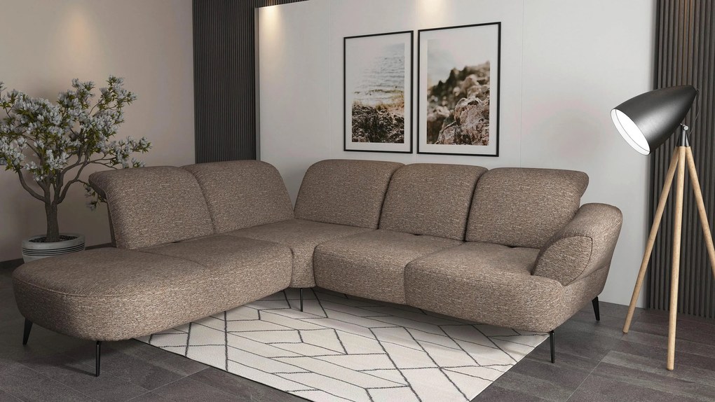 XXXLutz ROHOVÁ SEDAČKA, textil, cappuccino Sit & More - Sedačky - 00014401321D