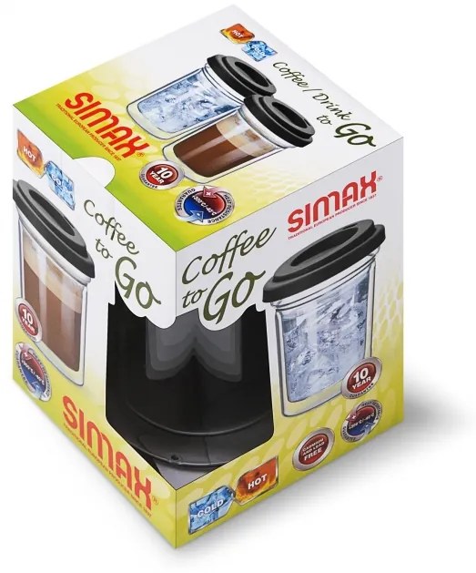Simax Poháre dvojstenná COFFEE TO GO 300 ml