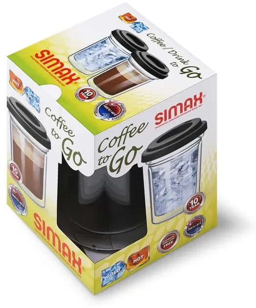 Simax Poháre dvojstenná COFFEE TO GO 300 ml