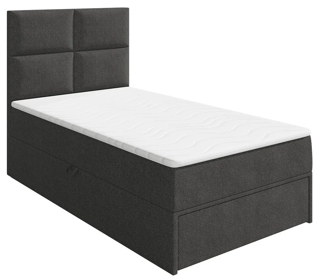 Kontinentálna posteľ Hudson Lux 1, Strana: ľavá, Rozmer postele: 90x200 cm, Farby: Muna 10