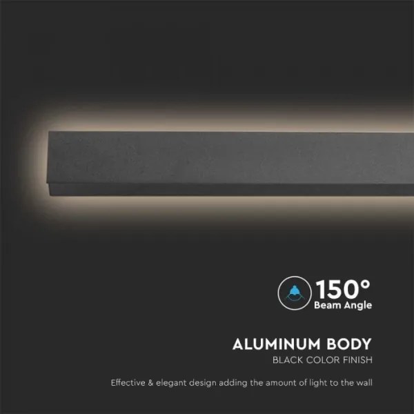 LED vonkajšie nástenné svietidlo LED/23W/230V 3000K IP65 141 cm čierna