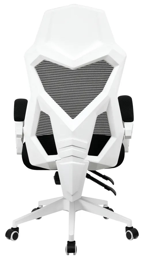 Herná stolička YOKO – plast, sieťovina, čierna / biela