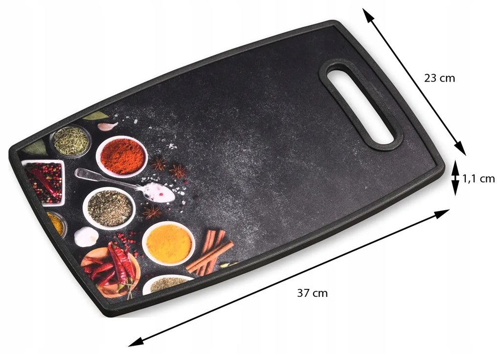 Doska na krájanie SPICES 37x23 cm čierna