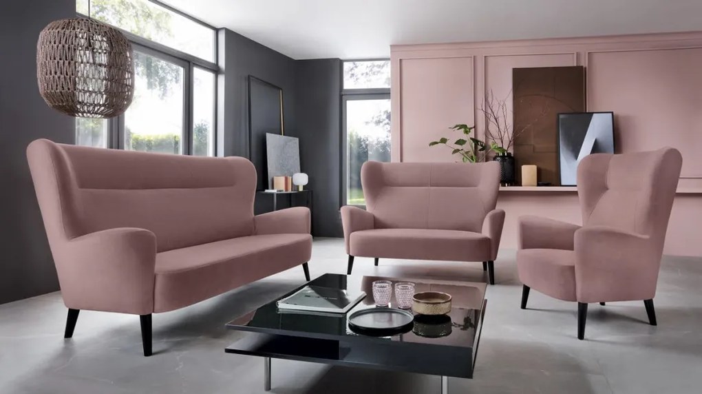 Trojmiestna pohovka Next, staroružová látka