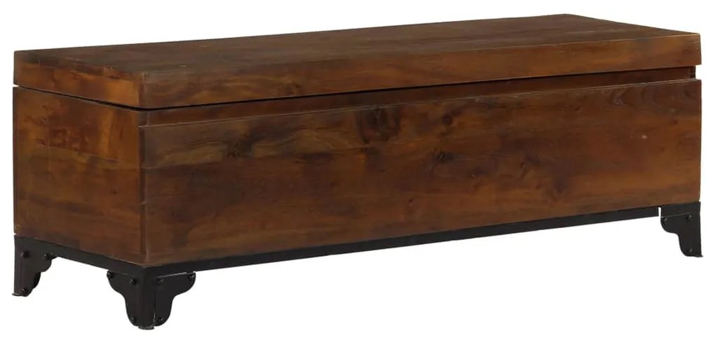 vidaXL Úložná truhlica masívne akáciové drevo 120x35x40 cm hnedá