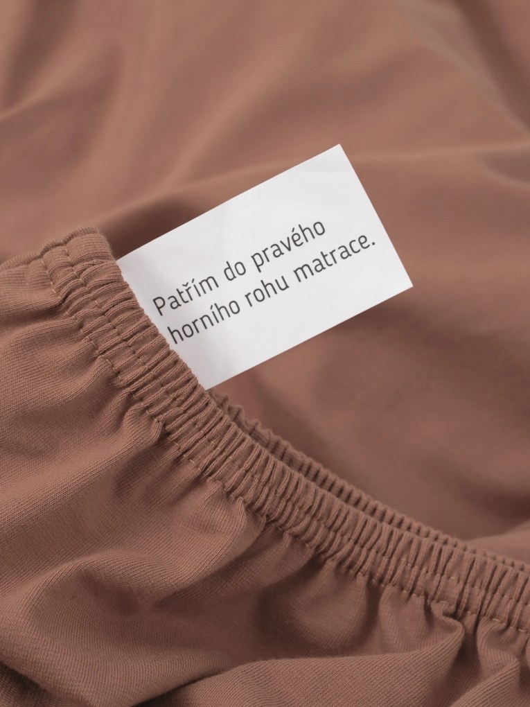 Jersey plachta s elastanom Deluxe 120 × 200 cm – mocha mousse