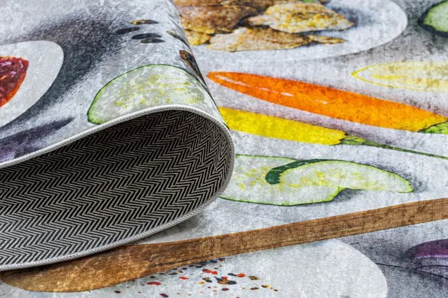 Protišmykový koberec / behúň ANDRE 33580 strieborný / zelený