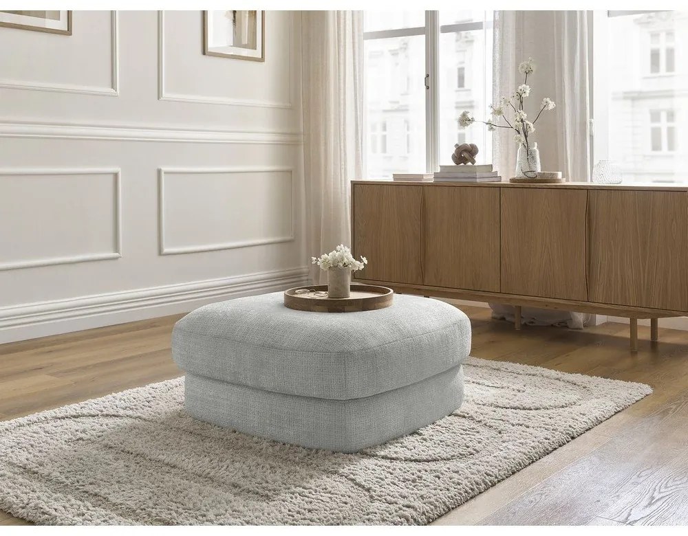 Svetlosivá ženilková podnožka Leonore – Bobochic Paris